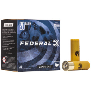 Federal Game-Shok 20 Gauge Shotshell 25 Rounds 2 3/4" #8 Lead 7/8 Ounce H2008