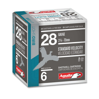 Aguila Standard Velocity 28 Gauge Ammunition 25 Rounds 2-3/4" #6 Lead 1 oz