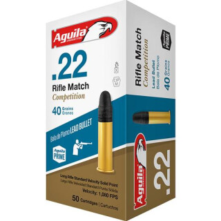 Aguila .22 Rifle Match Competition 50 Rounds SV SLP 40 Grain