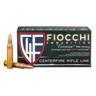 50 Rounds of Fiocchi Extrema .223 Rem Ammunition 50 Grain Lead Free Barnes Varmint Gernade 3300 fps