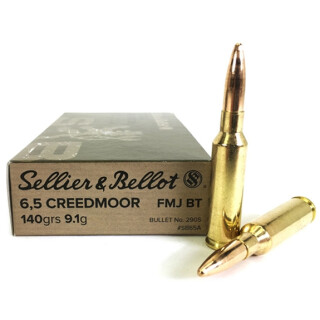 Sellier & Bellot 6.5 Creedmoor Ammunition 500 Rounds FMJ-BT 140 Grain