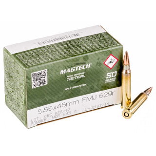 50 Rounds of Magtech .223/5.56 NATO Ammunition FMJ 62 Grains 556B