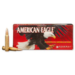 Federal American Eagle .223 Remington Ammunition 20 Rounds FMJ-BT 62 Grain