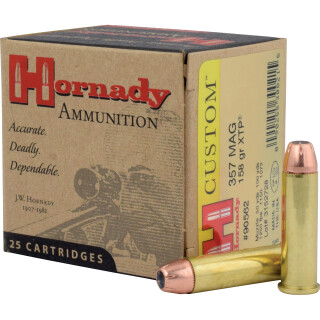 Hornady Custom .357 Magnum Ammunition 25 Rounds XTP JHP 158 Grain