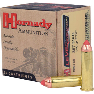 Hornady LEVERevolution .357 Magnum Ammunition 25 Rounds FTX 140 Grain