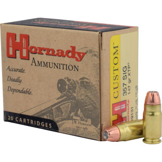 Hornady Custom .357 Sig Ammunition 20 Rounds XTP HP 147 Grain