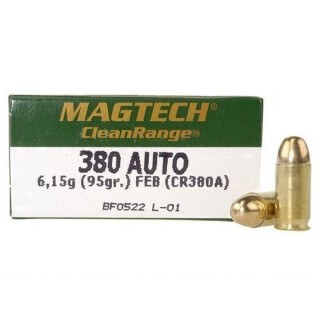 Magtech .380 ACP Ammunition 50 Rounds TMJ 95 Grains CR380A