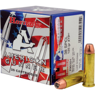 Hornady American Gunner .38 Special Ammunition 25 Rounds XTP HP 125 Grain