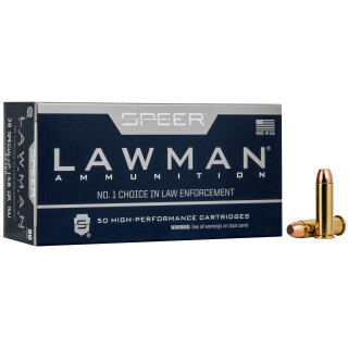 Speer Lawman .38 Special +P Ammunition 50 Rounds TMJ 158 Grain