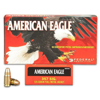 Federal American Eagle .357 Sig Ammunition 1000 Rounds FMJ 125 Grain
