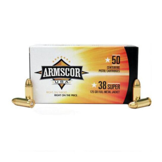 Armscor USA .38 Super Ammunition 1000 Rounds FMJ 125 Grains F AC 38SUPER-1N