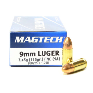 Magtech 9mm Luger Ammunition 1000 Rounds FMJ 115 Grain