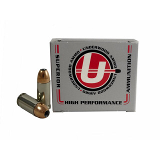 Underwood Ammo 9mm Luger +P+ Ammunition 20 Rounds Nosler JHP 115 Grain