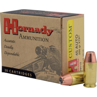 Hornady Custom .45 ACP Ammunition 20 Rounds XTP HP 200 Grain