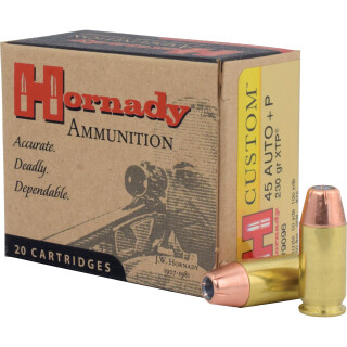 Hornady .45 ACP +P Ammunition 20 Rounds XTP JHP 230 Grains