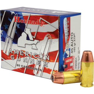 Hornady American Gunner .45 ACP Ammunition 20 Rounds XTP JHP 185 Grain
