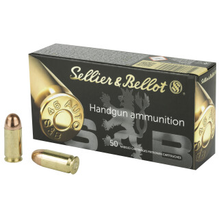Sellier & Bellot .45 ACP Ammunition 1000 Rounds FMJ 230 Grain