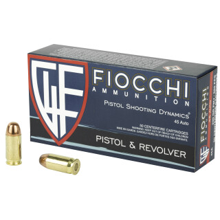 Fiocchi Shooting Dynamics .45 ACP Ammunition 50 Rounds FMJ 230 Grain