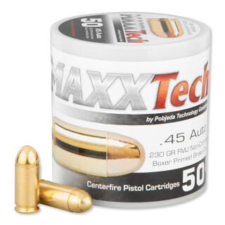 MAXXTech .45 ACP Ammunition 50 Rounds FMJ 230 Grains PTGB45