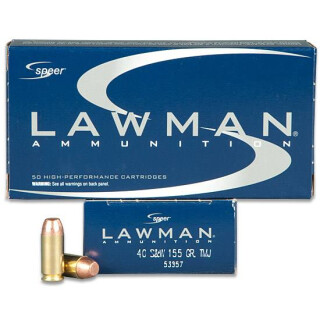 Speer Lawman .40 S&W Ammunition 50 Rounds TMJ 155 Grains 53957