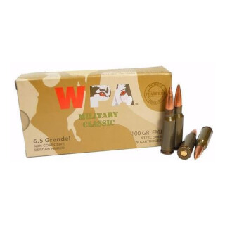 Wolf Military Classic 6.5 Grendel Ammunition 500 Rounds FMJ 100 Grain Steel Cased