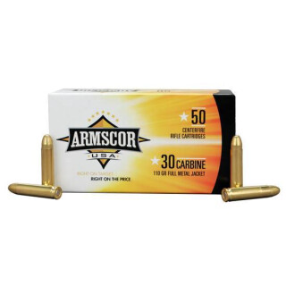 Armscor USA .30 Carbine Ammunition 50 Rounds FMJ 110 Grain