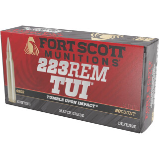 Fort Scott Munitions .223 Remington Ammunition 20 Rounds SCS TUI 40 Grain