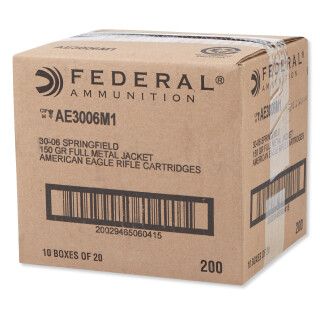 American Eagle .30-06 Springfield Ammunition 200 Rounds FMJ 150 Grains