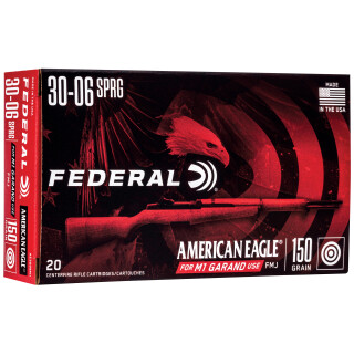 Federal American Eagle .30-06 Springfield Ammunition 20 Rounds FMJ 150 Grains AE3006M1