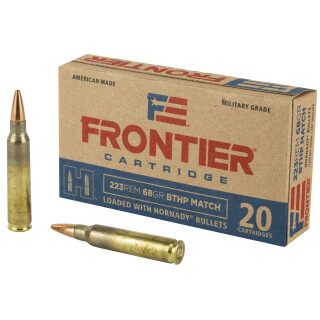 Hornady Frontier .223 Remington Ammunition 500 Rounds BTHP 68 Grain