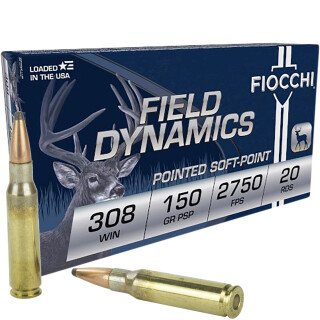 Fiocchi Field Dynamics .308 Winchester Ammunition 20 Rounds PSP 150 Grain