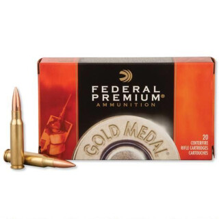 Federal Gold Medal Match .308 Winchester Ammunition 200 Rounds MatchKing BTHP 168 Grain