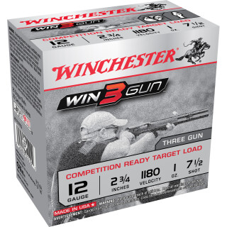 Winchester Win3Gun 12 Gauge Shotshell 25 Rounds, 2 3/4", 1oz #7.5 shot