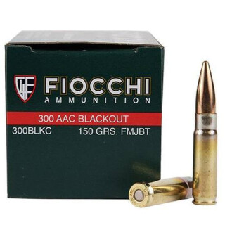 FIOCCHI Shooting Dynamics .300 Blackout Ammunition 50 Rounds FMJBT 150 Grains 300BLKC