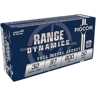 Fiocchi Shooting Dynamics .32 S&W Long Ammunition 50 Rounds FMJ 97 Grains 32SWLA