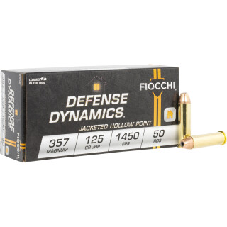 Fiocchi Defensive Dynamics .357 Mag Ammunition 50 Rounds JHP 125 Grains