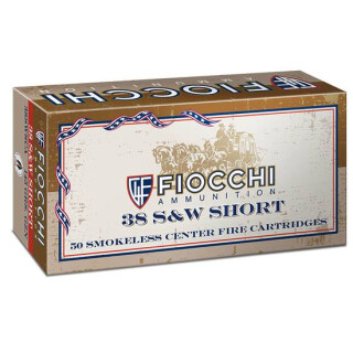 Fiocchi Cowboy Action .38 S&W Short Ammunition 50 Rounds LRN 145 Grain