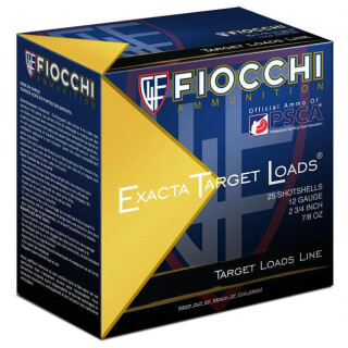 Fiocchi 12 Gauge Shotshell 250 Rounds Low Recoil 2 3/4" #8 Lead Shot 7/8 oz
