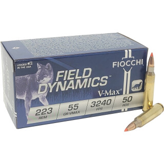Fiocchi .223 Remington Ammunition 50 Rounds V-Max PT 55 Grains