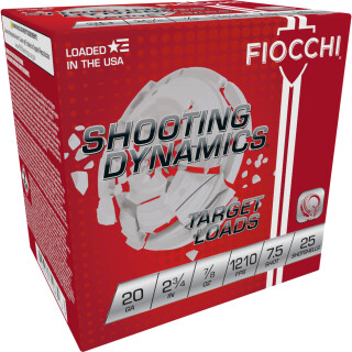 Fiocchi 20 Gauge Shotshell 25 Rounds 2 3/4" #7.5 Lead Shot 7/8 oz.