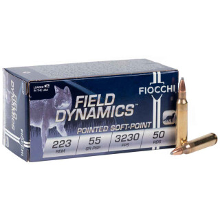 Fiocchi Field Dynamics .223 Remington Ammunition 50 Rounds PSP 55 Grain