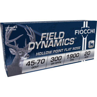 Fiocchi Extrema .45-70 Government Ammunition 20 Rounds HP Flat Nose 300 Grain