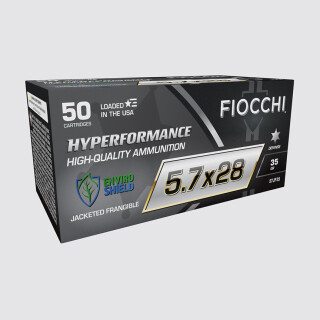Fiocchi Hyperformance 5.7x28 Ammunition 50 Rounds Frangible 35 Grain