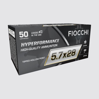 Fiocchi Hyperformance 5.7x28 Ammunition 500 Rounds Polymer Tip HP 40 Grain
