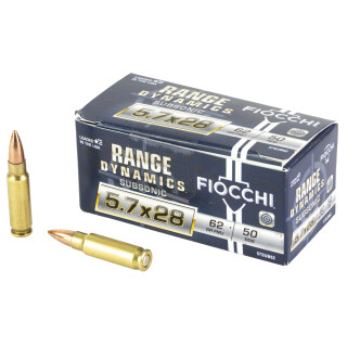 Fiocchi Range Dynamics 5.7x28 Ammunition 50 Rounds FMJ 62 Grain