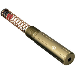 Strike Industries Pistol Buffer Tube QD Connection Flat Wire Spring 7075-T6 Aluminum FDE SI-AR-SPRE-SLICK-FDE