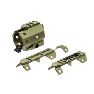 Strike Industries GRIDLOK Barrel Nut Shroud & Rail Attachments FDE SI-GRIDLOK-SIGHTS-FDE