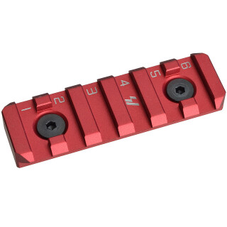 Strike Industries LINK Rail Section 6 Slots KeyMod And M-LOK Aluminum Red SI-LINK-RS-6-RED