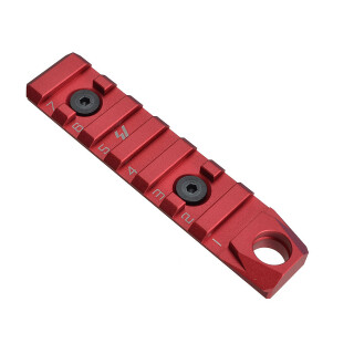 Strike Industries LINK Rail Section 7 Slots QD Mount KeyMod And M-LOK Aluminum Red SI-LINK-RS-7-QD-RED