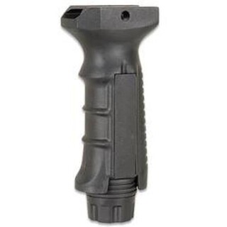 AR-15 Vertical Tactical Foregrip Black Leapers UTG 5" Length Battery Storage Ergonomic Ambidextrous RB-FGRP168B    
